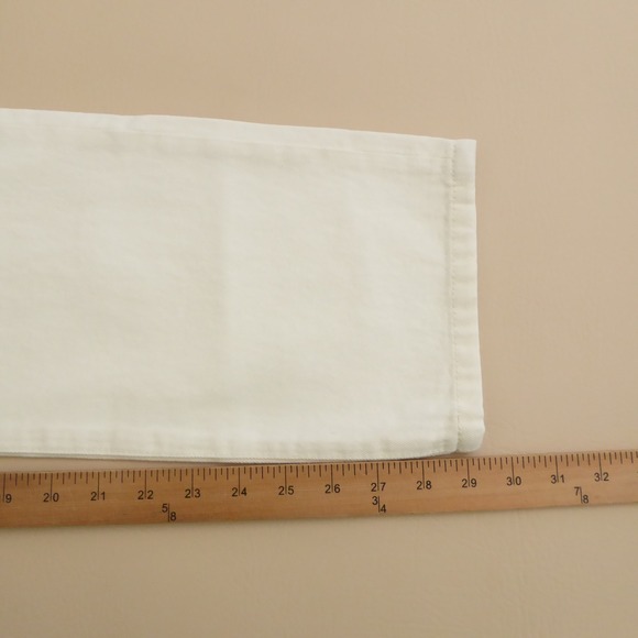 Cabi Jeans Womens 100% Boyfriend White Straight Leg Cotton Pants 6072 Size 6 - Picture 6 of 9